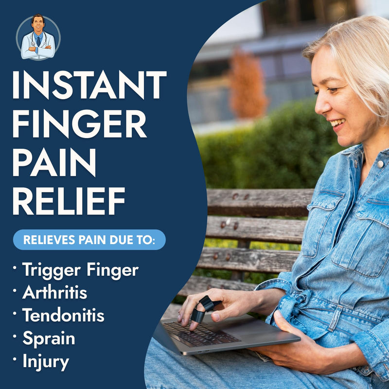 [Australia - AusPower] - Dr. Frederick's Original Trigger Finger Splint - 2ct - Mallet Finger Splint - Finger Brace for Arthritis, Injury, Sprain - Fits Index, Middle, & Ring Finger Pain Regular (2 Splints) 
