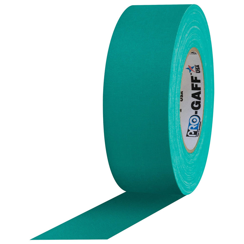 ProTapes Pro Gaff Premium Matte Cloth Gaffer's Tape With Rubber Adhesive, 11 mils Thick, 55 yds Length, 2" Width, Teal (Pack of 1)