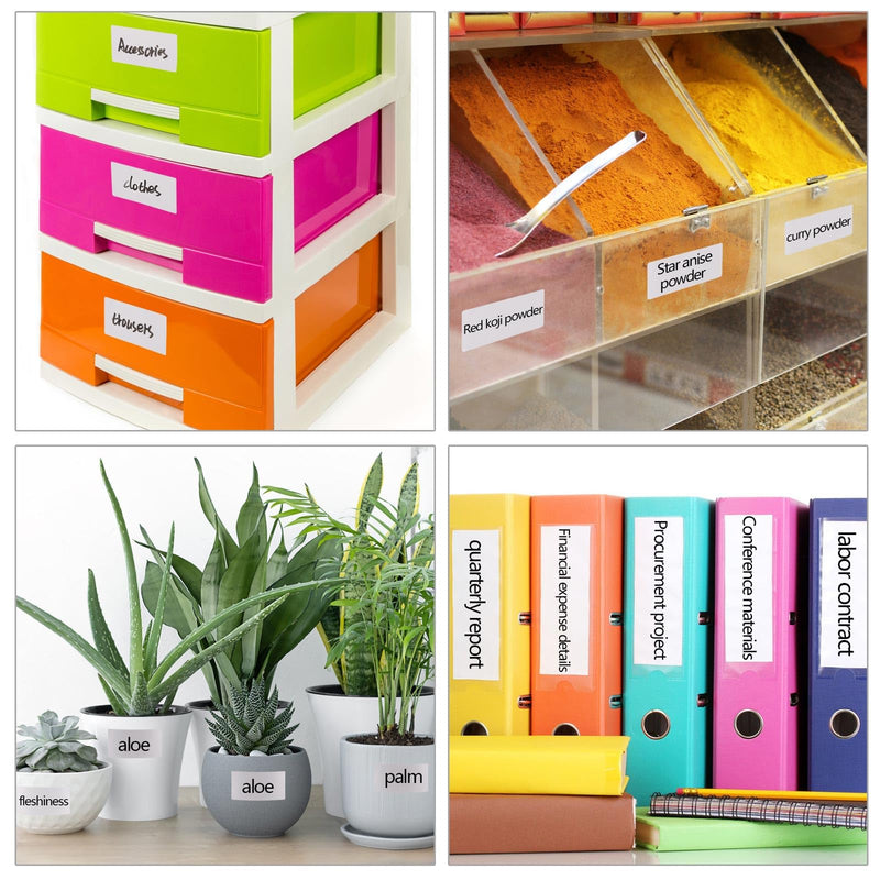 [Australia - AusPower] - 2000 Pcs White Labels Stickers to Write On 2 x 1 Inch, Waterproof and Oil Resistant Blank Barcode Labels for Food Containers Jars Pantry Organization 