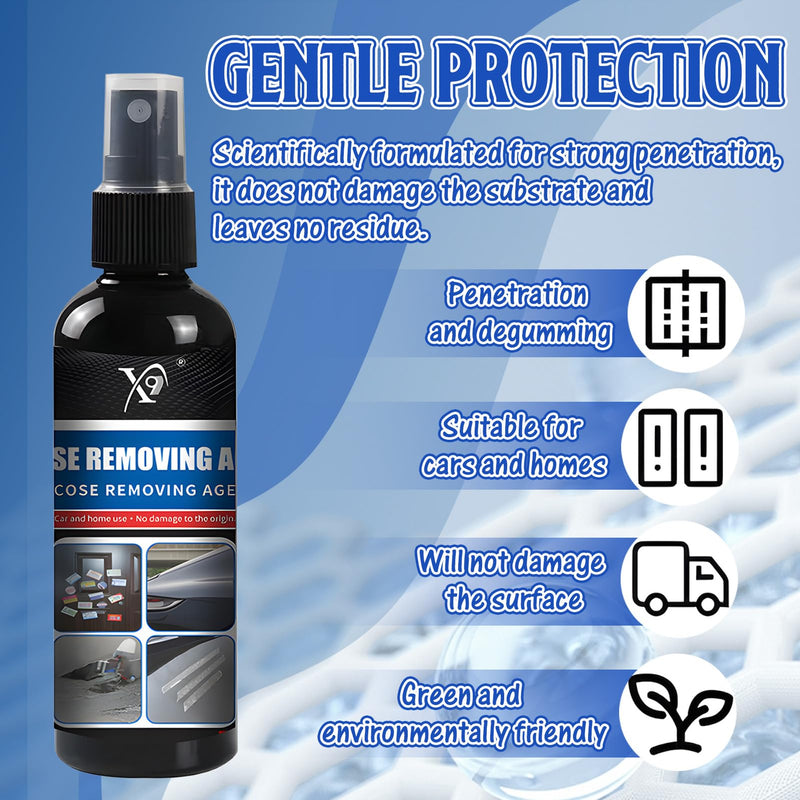 Dongcill Adhesive Remover – 200 ml Adhesive Residue Remover with Spatula | Plastic blades, sticker remover for windows, cars, which effectively removes stickers and labels from surfaces Black-200ml