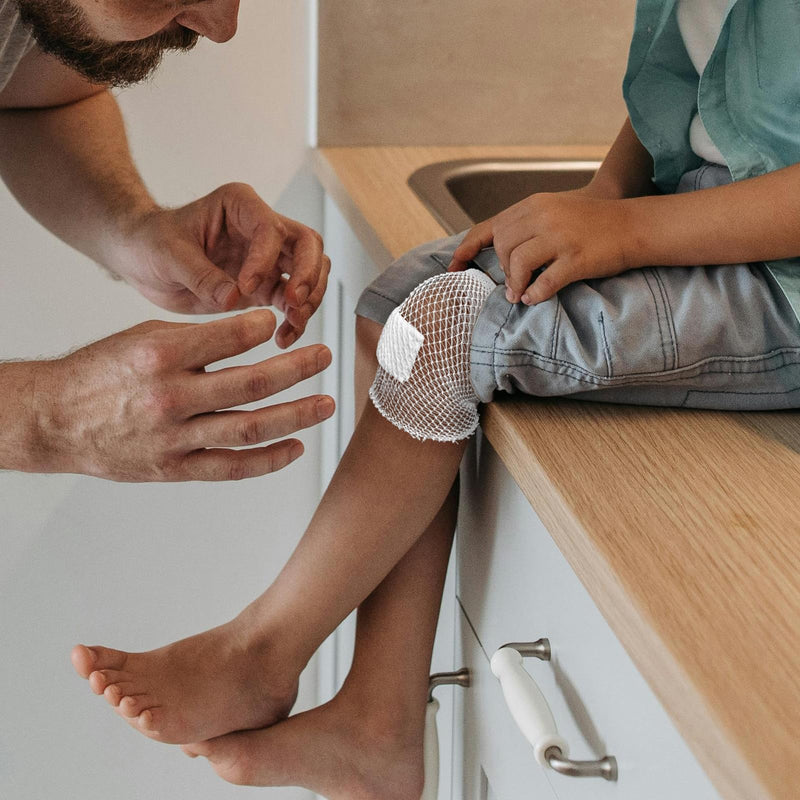 [Australia - AusPower] - 2 Rolls Tubular Bandage, 1 Inch Elastic Net Bandages, Wound Dressing Elastic Mesh Net, Tubular Gauze for Arm Wounds Without The Use of Adhesive Tape 