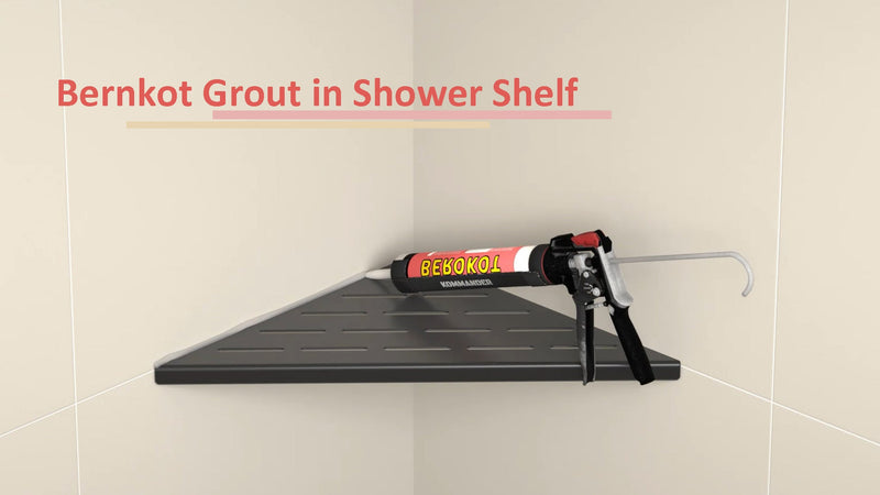 Corner Shower Shelf 10" Matte Black 10"-2 Pack
