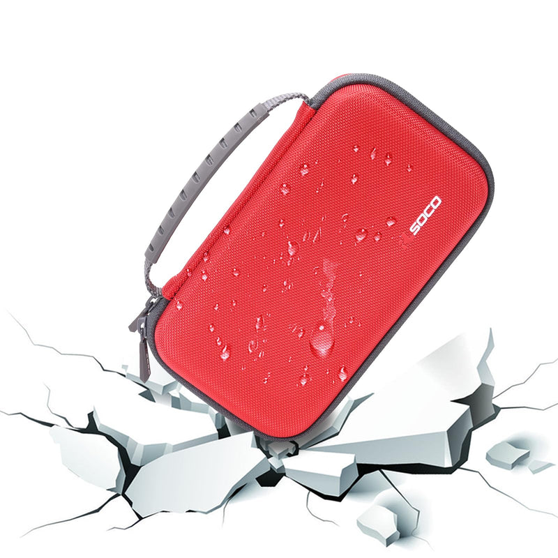 [Australia - AusPower] - RLSOCO Inhaler Spacer Travel Case for Bouldon Hand-held Nebulizer for Respiratory System and More (Case Only) Red 