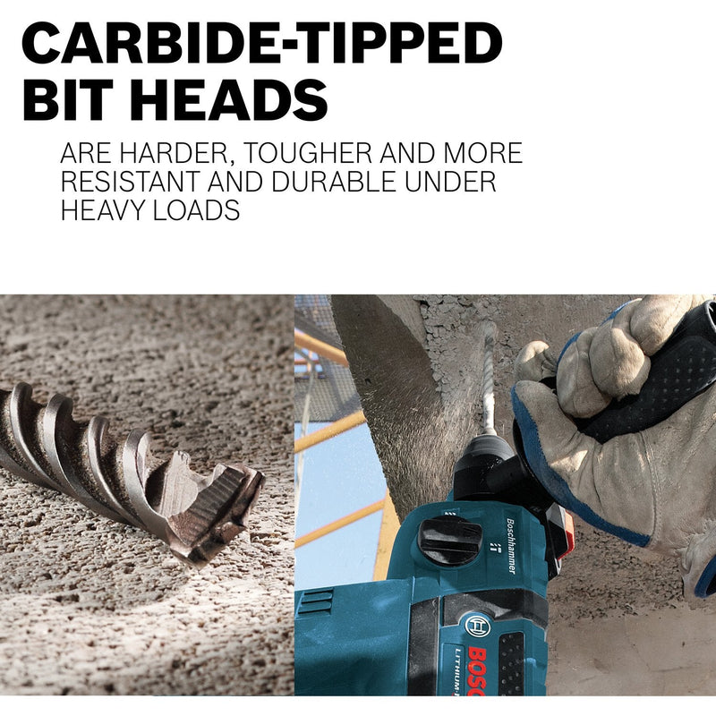 BOSCH HC2167 1 in. x 16 in. x 18 in. Bulldog SDS-Plus Rotary Hammer Bit For Concrete 18" Length 1" Diameter