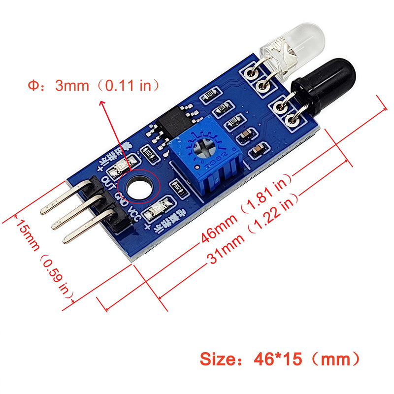 [Australia - AusPower] - 10PCS IR Infrared Obstacle Avoidance Sensor Module Compatible with Arduino 