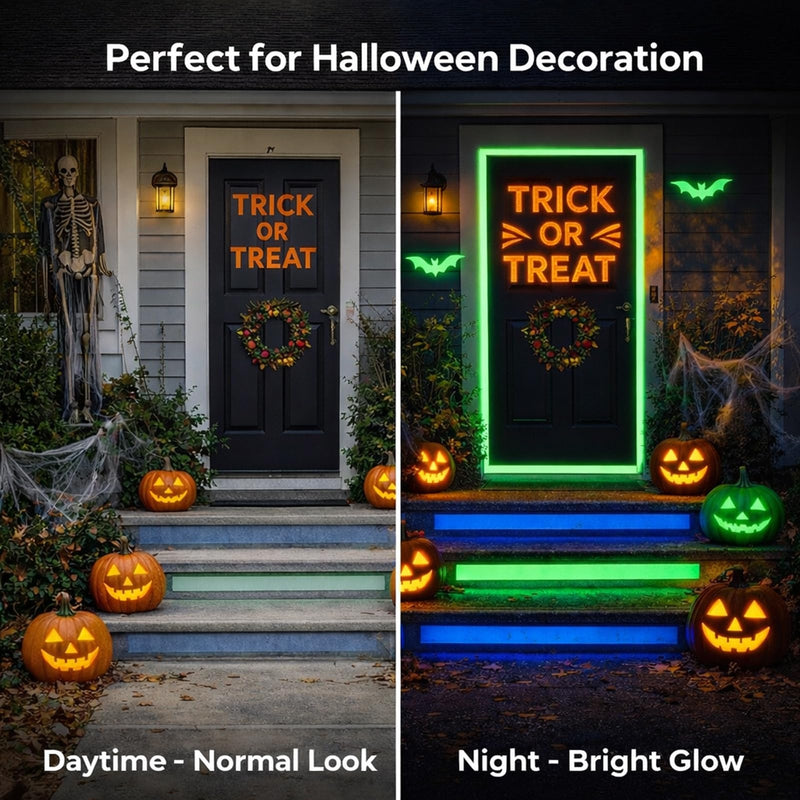 Glow in the Dark Tape 30 FT x 1 Inch, High Bright Luminous Tape for Safety and Decoration, Photoluminescent Glow Tape for Stair Edge, Halloween, Party Decorations, Green 1 Inch x 30 FT