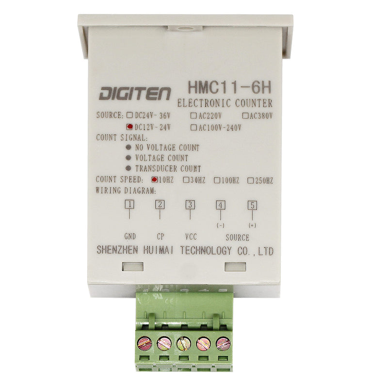 [Australia - AusPower] - DIGITEN 12V-24V 6-Digit 0-999999 LED Display Digital UP Counter+Inductive Proximity Switch NPN Sensor+Holder 