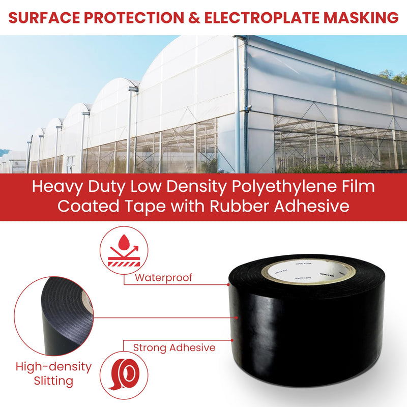 GGR Supplies T.R.U. LDPE Heavy-Duty Greenhouse Polyethylene Repair Weatherseal Film Tape. Long Term UV Exposure Ideal for Sealing and Seaming. (Clear, 2" X 36 Yards) Clear