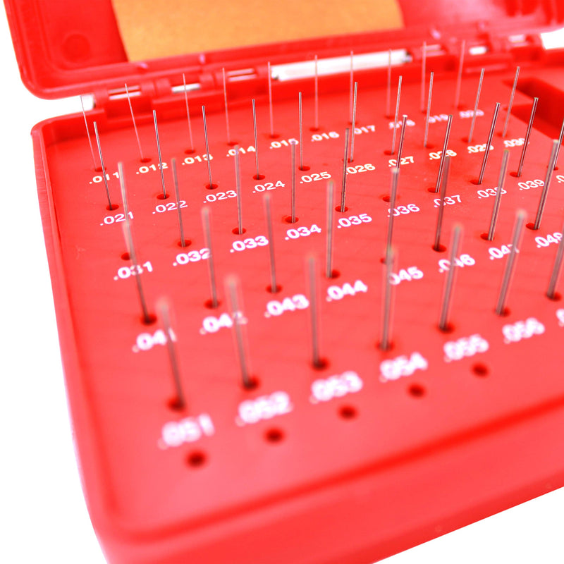 [Australia - AusPower] - HFS(R) M0 Plus Steel Pin Gage Set with Storage Case for Carpenters and Home Improvement 50 PCS 0.011-0.060" 0.011-0.060" M0 