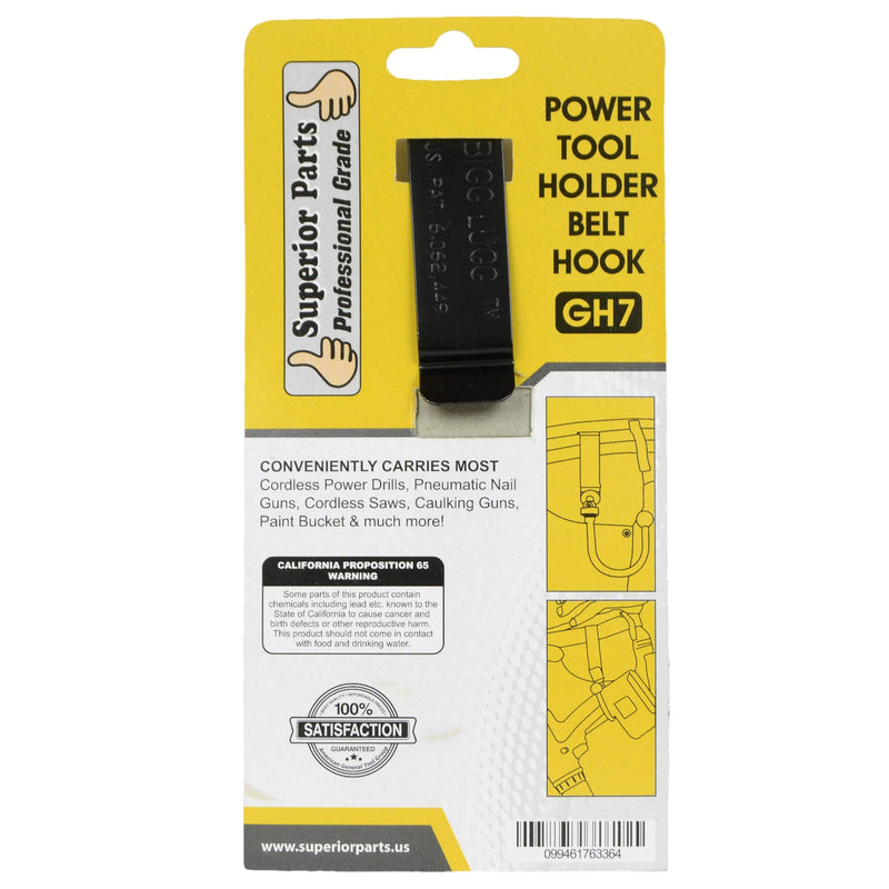 GH7 Hook Drill Power Tool Holder W/Metal Clip Belt Replaces Bigg Lugg BL1 (2-Pack)
