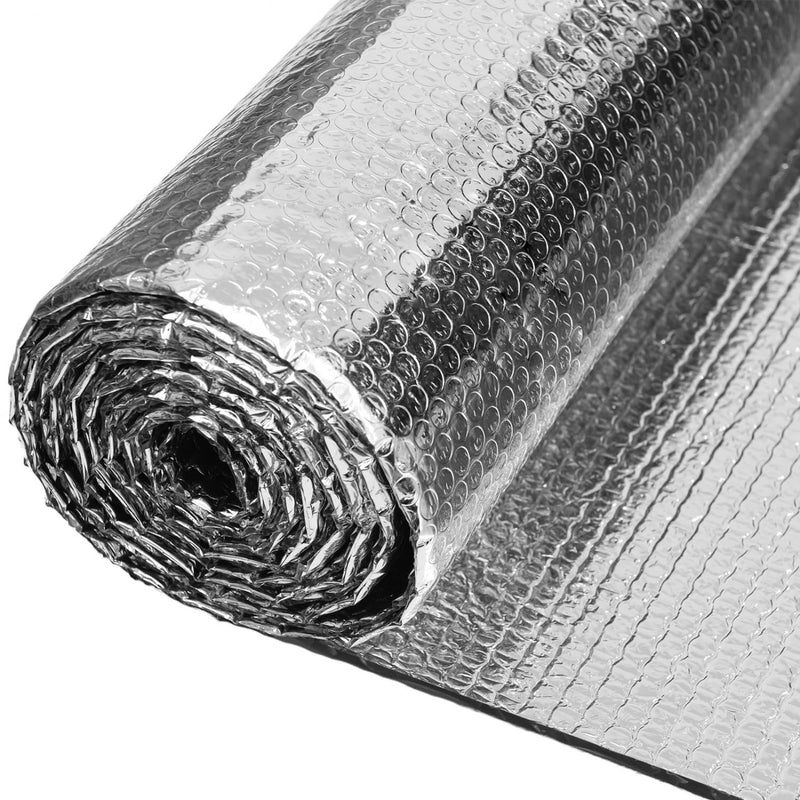 YoleShy Double Reflective Insulation 48 in X 10 FT RV Window Insulation for Summer Heat Reflective Window Film for Roof, Car, Garage Doors 48in x 10ft