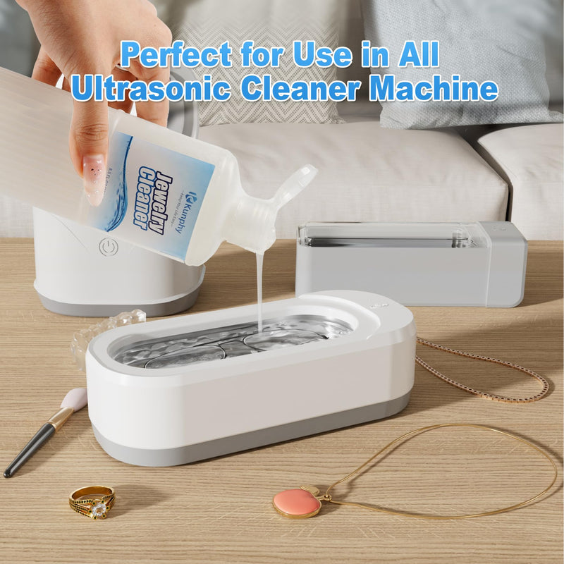 [Australia - AusPower] - 2024 Kunphy Ultrasonic Jewelry Cleaner, Professional Ultrasonic Cleaner Solutions for Use in All Ultrasonic Cleaner Machines, Jewelry Cleaner Solution for Diamond, Gold, Silver, Gemstones, 250ml Blue 