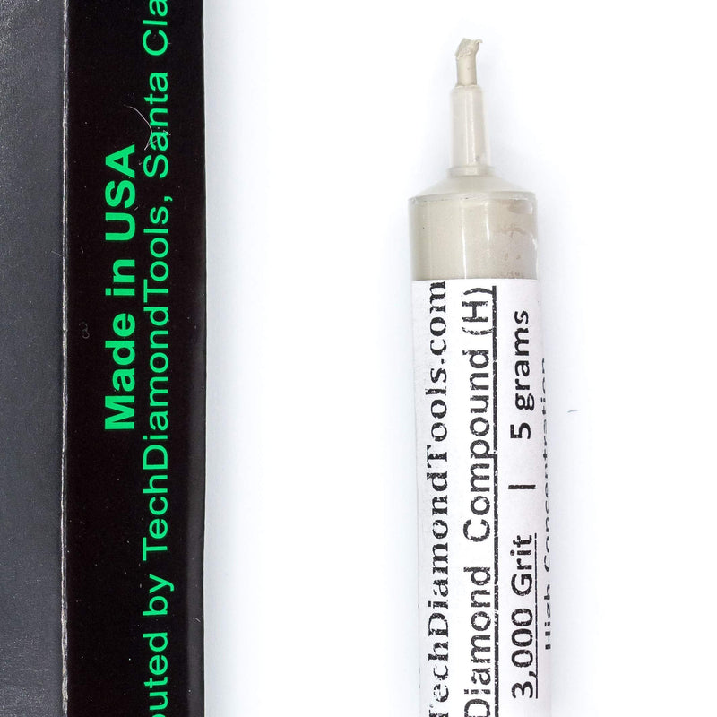 TechDiamondTools Diamond Polishing Paste 3000 Grit Mesh 3-6 Micron for Fine Polishing 5 Grams with High (H) 50% Concentration of Damond Powder