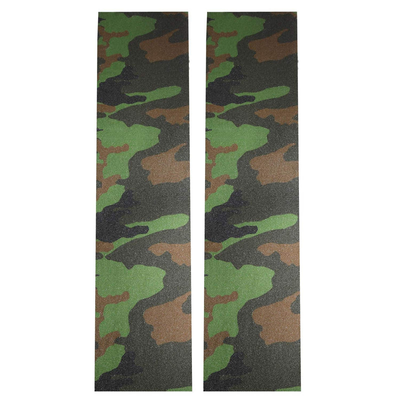 ZUEXT 9" x 33" Camo Skateboard Grip Tape Sheets 2 Pack, Bubble Free Waterproof Green Camouflage Scooter Grip Tape, Longboard Griptape, Sandpaper for Rollerboard Stairs Pedal Wheelchair Steps(84x23cm) Green Camo
