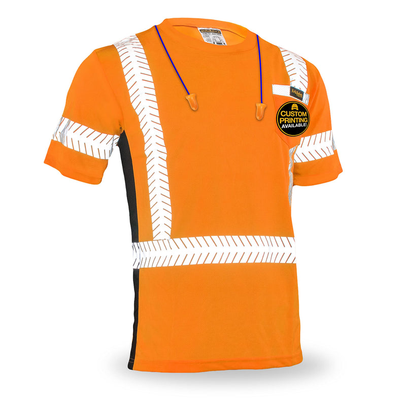 KwikSafety - Charlotte, NC - Renaissance Man Short Sleeve Safety Shirt [Reflective Fishbone Tape] Class 2 ANSI OSHA XX-Large Fishbone Tape | Orange