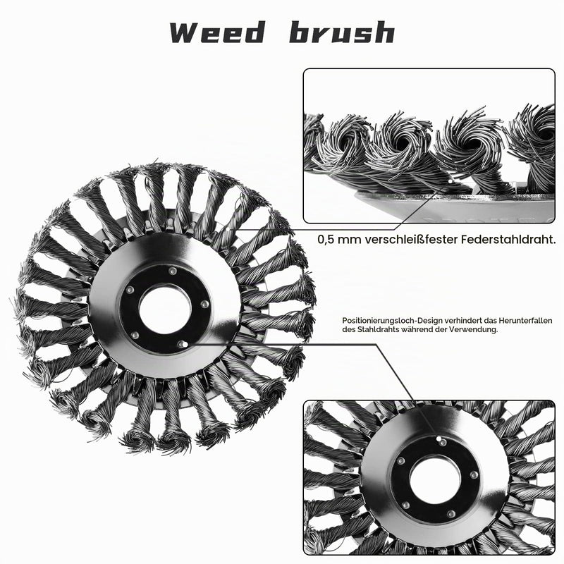 Swawis weed brush for brush cutters 150 x 25.4 mm | Wild weed brush weed brush for brush cutter brush cutter weed trimmer can effectively remove weeds and moss