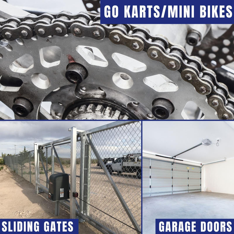 [Australia - AusPower] - Jeremywell 40 Roller Chain 3 Feet with 1 Connecting Link for Go Karts, Mini Bikes, Scooters, ATV, MTV, Dirt Bike and Other Industrial Machinery 1 Master Link 