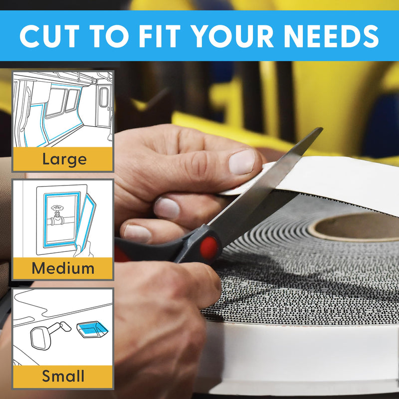 [Australia - AusPower] - Industrial Strength - 10FT Clear Indoor/Outdoor Adhesive Mounting Tape - Self Mating Reclosable Fastener Compatible with 3M SJ3550 / SJ3560 Dual Lock 10 FT 