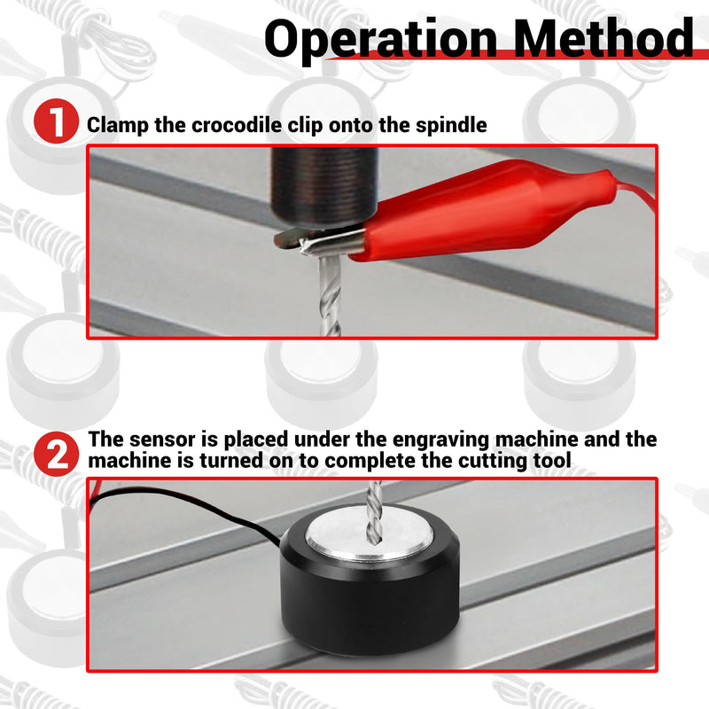 [Australia - AusPower] - CNCTOPBAOS CNC Router Z-Axis Tool Setting Touch Probe with 2 Pin Connector, Auto-Check Tool Setter Plate Zero Sensor Block for 3018-PRO/MAX/Plus, 3020 Plus,4030, 4540 etc Engraving Milling Machine 