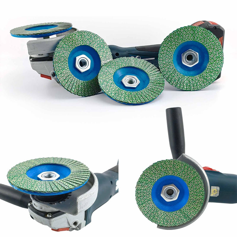 [Australia - AusPower] - NBB Diamond Flap Disc with Diamond Complete with M14 Flange Ideal for Grinding Ceramics, Porcelain Stoneware, Stone Edges and Bevels with Grinder (115mm, 60#, 1) 115 mm, 60# 