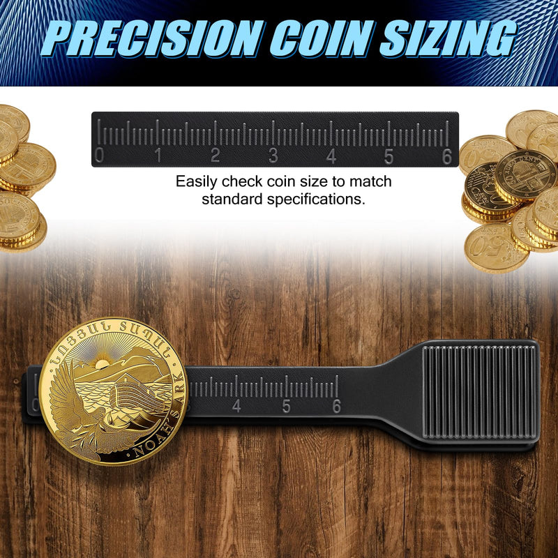 [Australia - AusPower] - Portable Coin Ping Tester Kit – Sound Resonance & Diameter Check Tool with Ring Stick and Companion App – Black 