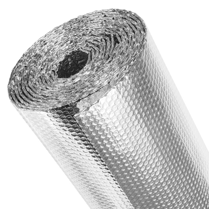 fowong Reflective Insulation Roll, Window Insulation Kit for Winter Weatherproofing Aluminum Foil Shield Radiant Barrier for RV Window Garage Thermal Heat Shield 48" x 10 Ft 48" x 10 Ft X 6mm