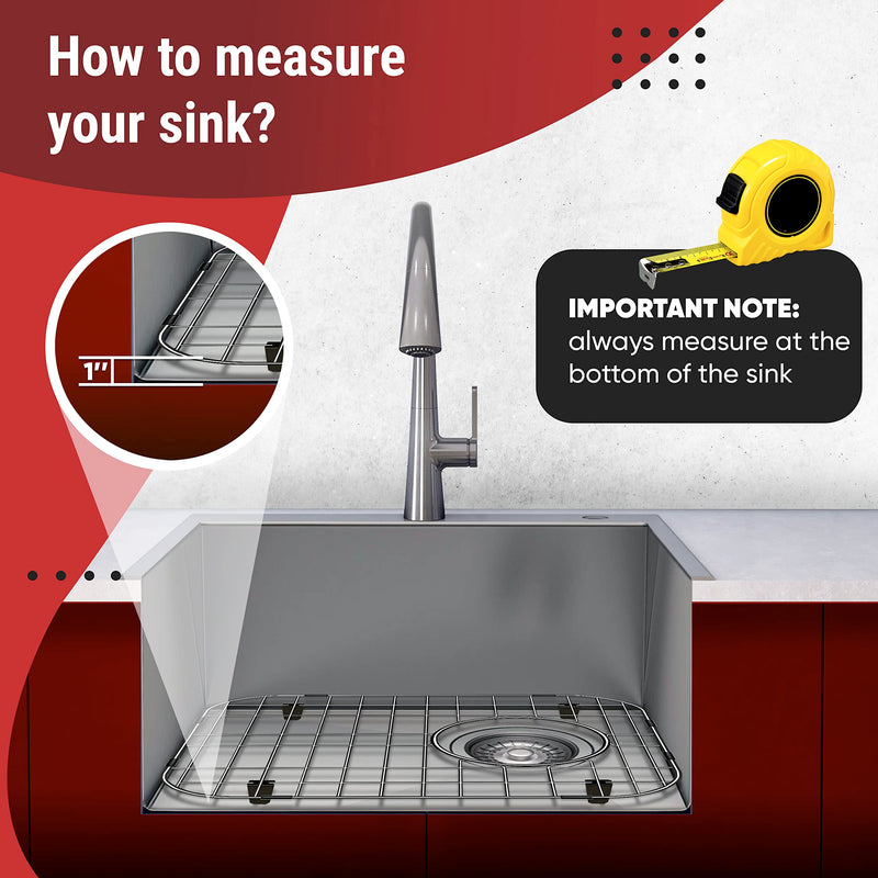 Sink Protectors for Kitchen Sink, Stainless Steel Protective Grid 11.26 x 14.5 Inch, Sink Rack for Bottom of Sink Stainless-steel