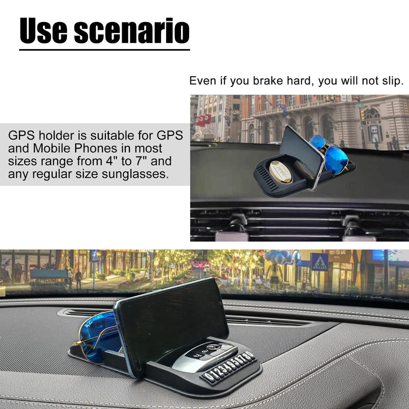 [Australia - AusPower] - Anti-Slip Gel Pad Car Dashboard Stand for Navigation Cell Phone, Black 