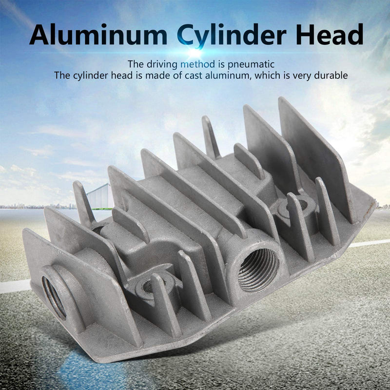 [Australia - AusPower] - WALFRONT 2Pcs Air Compressor Cylinder Head 4/3/5P Cylinder Head 48mm x 72mm Cylinder Head Aluminum Cylinder Head Cylinder Cooling Cover 