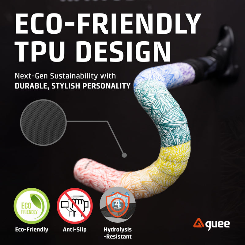 GUEE Attitude Fade Road Bike Handlebar Tape with Shock-Absorbing EVA Foam & Eco-Friendly TPU, Anti-Slip Cycling Bar Tape for Enhanced Grip and a Comfortable Ride (2 Rolls) (Fading Blue) Fading Blue