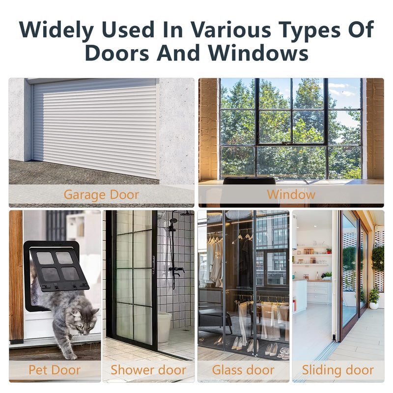 【2026 New Upgrade】 Wide Silicone Weather Stripping Door Seal with Strong Adhesive 3" x 17 ft, Draft Stopper Tape for Door Frame, Side and Bottom Gaps Strip for Glass Shower, Transparent 17FT(3" W x 0.04" T)
