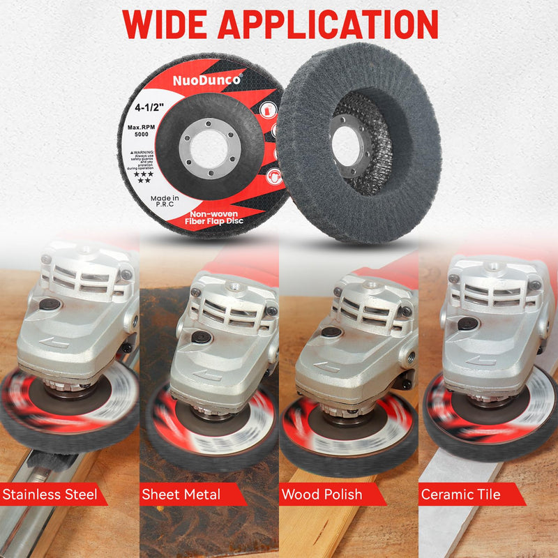 [Australia - AusPower] - 10Pcs 320 & 600 Grit Scour Flap Disc 4 1/2 Inch Angle Grinder Attachment for Metal & Wood Scouring Pad Polishing Sanding Disc Paint Rust Remover Wheel Mixed Pack - 320/600 Grit - 10Pcs 