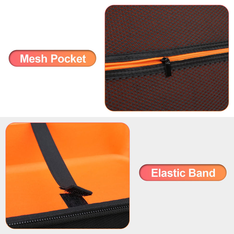 [Australia - AusPower] - BOVKE Hard Case for Smart Nebulizer for Breathing Problems, Desktop Inhaler Nebulizer for Home Use, Storage Bag for Digital Asthma Nebulizer Machine for Adults and Kids, Space for Masks, Cables, Black 
