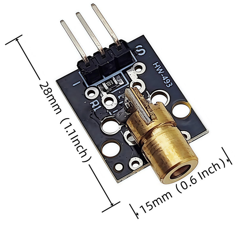 [Australia - AusPower] - 10PCS 3 Pins KY-008 650nm Dot Diode Copper Head Laser Sensor Transmitter Module Red 5V Compatible with Arduino 