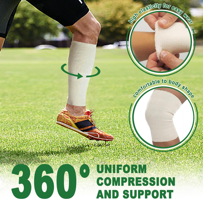 [Australia - AusPower] - Elastic Tubular Support Bandage, Stockinette Tubing for Arm, Legs, Knees, Compression Tube Bandage Roll for Tissue Support 4" x 11 yd (Size F) 