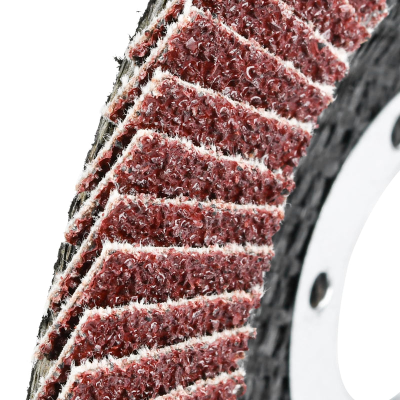 [Australia - AusPower] - HATANSE Pack of 10 Flap Discs Diameter 125 mm x 22 mm Grain 80 Sanding Discs Sanding Mop Disc Slat Discs for Angle Grinder Polishing Machine 125 mm, 10 pieces, grain 80 