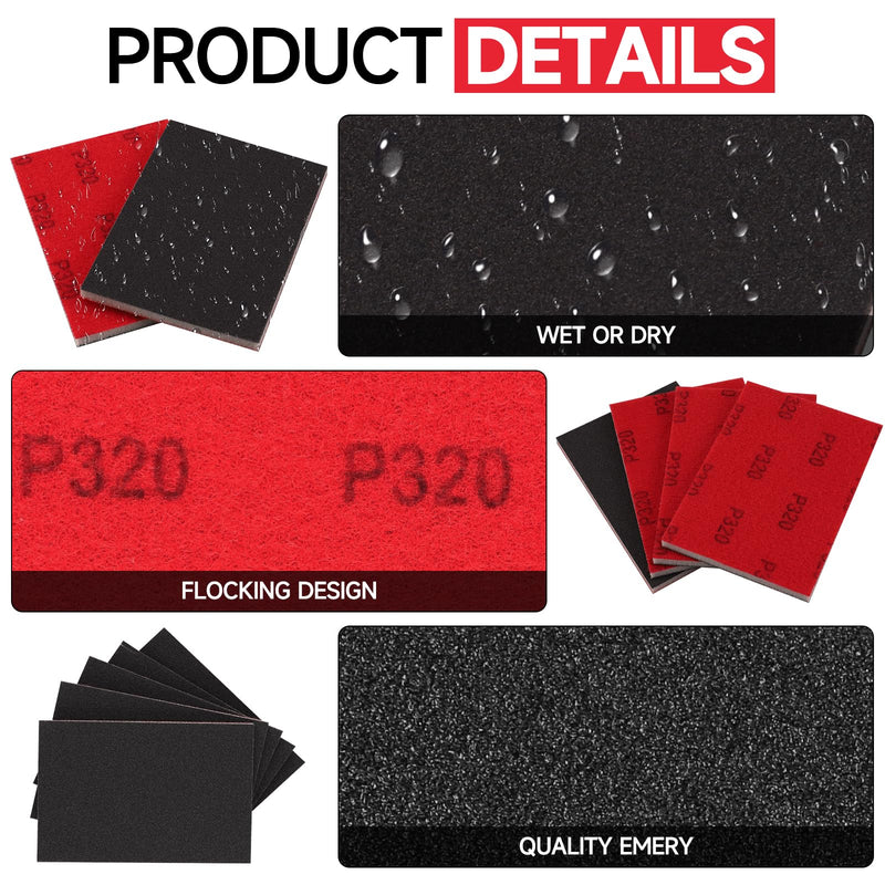 [Australia - AusPower] - Shineboc Sanding Sponges, Pack of 20, Soft, Flexible Wet/Dry Sandpaper, 180-3000 Grit Hand Sanding Blocks, Sanding Pads for Wood, Drywall, Metal, Paint, Car Body Repair Mix Grit 