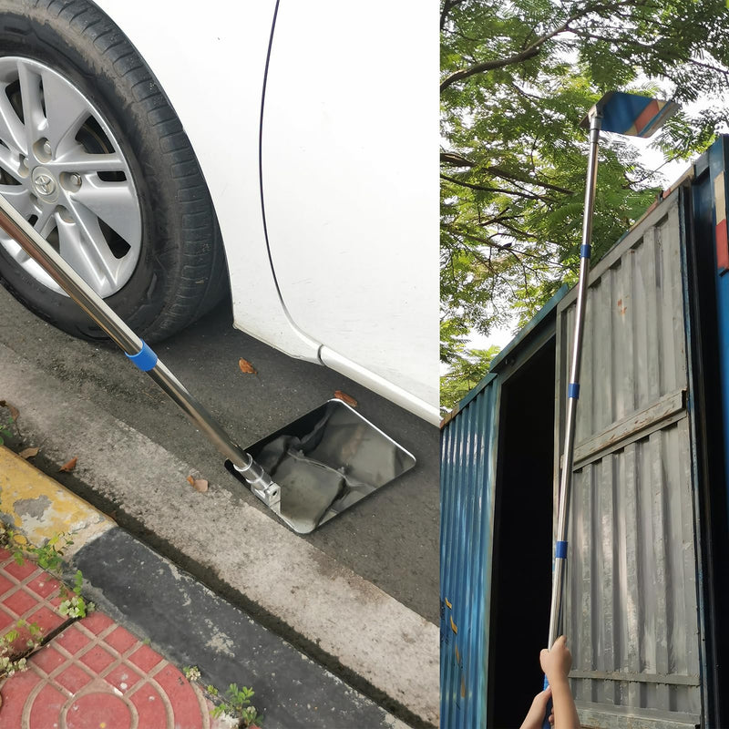 [Australia - AusPower] - Under Vehicle Inspection Security Mirror – Large Under Car Search Mirror Couple to 3/4-in Extendable Threaded Poles for Check on Checkpoints, Airports, Hotels, Clubs, Police Sheriff and Milita Base 