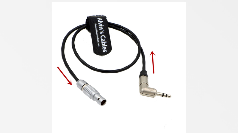 Alvin's Cables Tentacle Sync Adapter Cable Tentacle Timecode Generator to ARRI Alexa Sound Devices 5 Pin Male to 3.5MM Right Angle 45cm straight 5 pin TC direction: 3.5mm→5 Pin