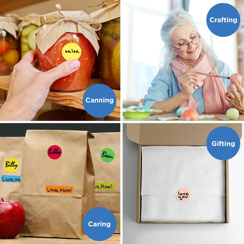 ChromaLabel 0.75 Inch Color Code Dot Labels on Sheets, 2 Colors, 1200 Stickers per Variety Pack, Red and Yellow (Pack of 2) 3/4" Diameter (Pack of 2)