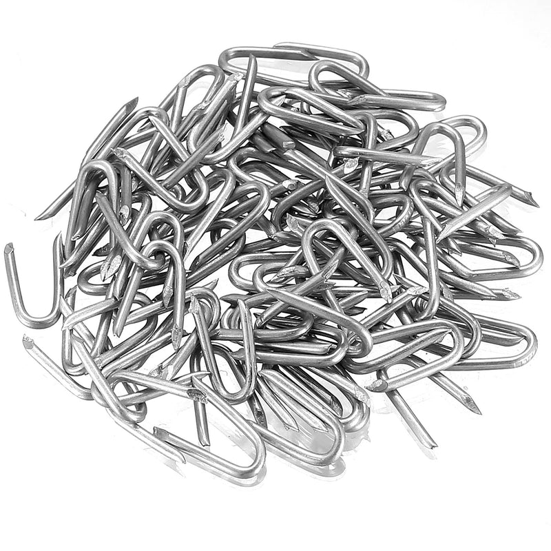 [Australia - AusPower] - 250 Pcs Steel Wire Fencing Staples, Wire Staples, Galvanized Steel Fence Staple Nails, Heavy Duty U-Shaped Fasteners Staples Nails for Woven Wire Mesh Fencing 
