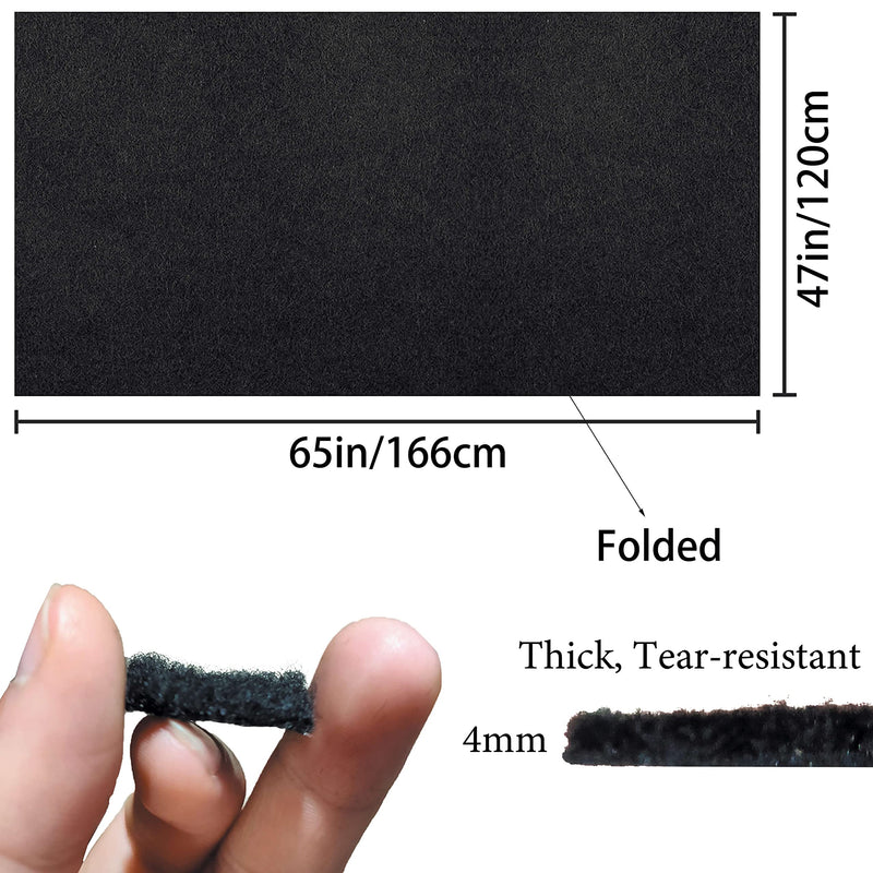 [Australia - AusPower] - Speaker Box Carpet Fabric Black: Car Trunk Truck Auto Automotive Liner Speakers Subwoofer Interior Cover Roll Carpeting for Sub Box Polyester Fiber Material 47 X 65 in 21.25 Sqft（Folded） 
