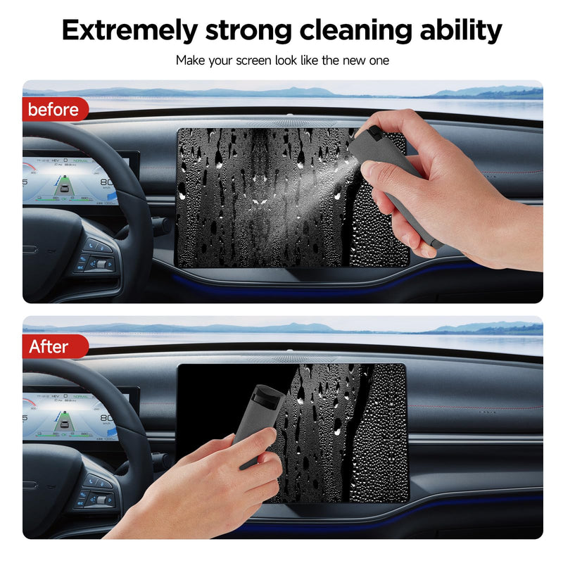 [Australia - AusPower] - YTT Screen Cleaner, All-in-One Spray & Wipe Cleaner, with Transparent Protective Shell for All Phones, Laptop and Tablet Screens (Gray) Gray 