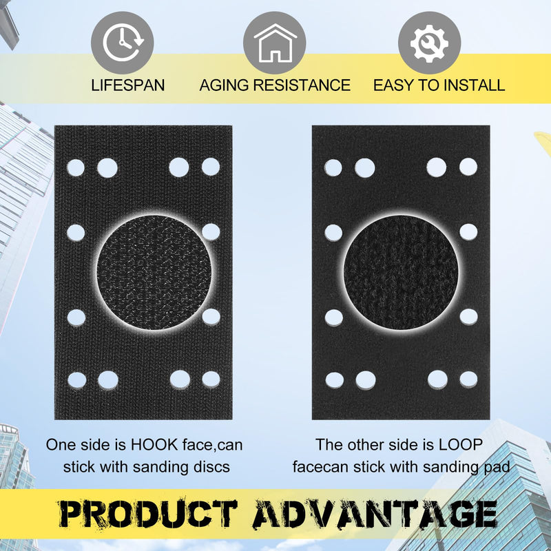 [Australia - AusPower] - 4 Pcs Soft Black Foam Sanding Pads Interface Sander Backing Pad Compatible with Festool RS400 LS130 Sander, 80 x 133 x 12 mm 4 
