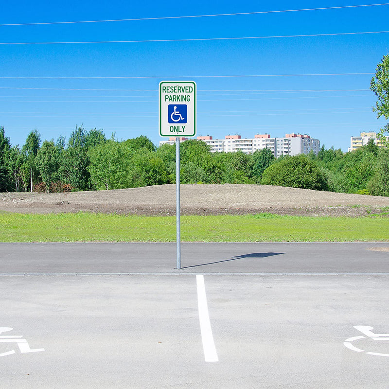 SmartSign "Reserved Parking Only" Handicap Parking Sign | 12" x 18" 3M Engineer Grade Reflective Aluminum 12" x 18" EG Reflective Aluminum