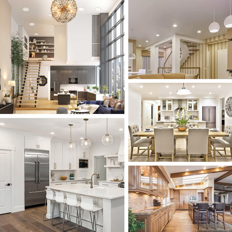 [Australia - AusPower] - ECOELER 6 Inch Slim Recessed Lighting with Junction Box, Dimmable Recessed Can Lights, 5000K Daylight, 12W 1100Lm Dimmable LED Downlight, ETL & Energy Star 1 - Pack 