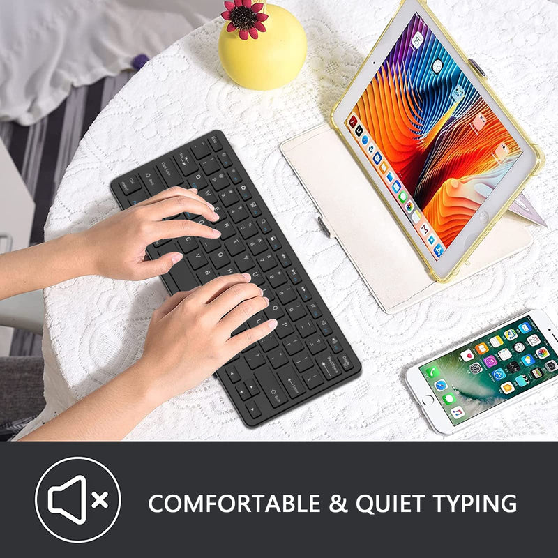 [Australia - AusPower] - TaIYanG Bluetooth Keyboard for iPad Wireless Keyboard Compatible iPad 10th/iPad 10.2(9th/8th/7th Generation),iPad Air 5th/4th, iPad Pro 11/12.9, iPad 9.7, iPad Mini and All Bluetooth Devices (Black) Black 