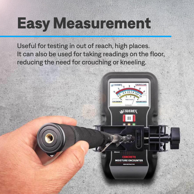 [Australia - AusPower] - Tramex Extension Handle & Clamp for the 5-Series Moisture Encounters | Use with Our MEX5, ME5, CMEX5, CME5 & Skipper 5 Wood, Drywall, Concrete & Marine Meters Only | Adjustable Tool for Measurement 