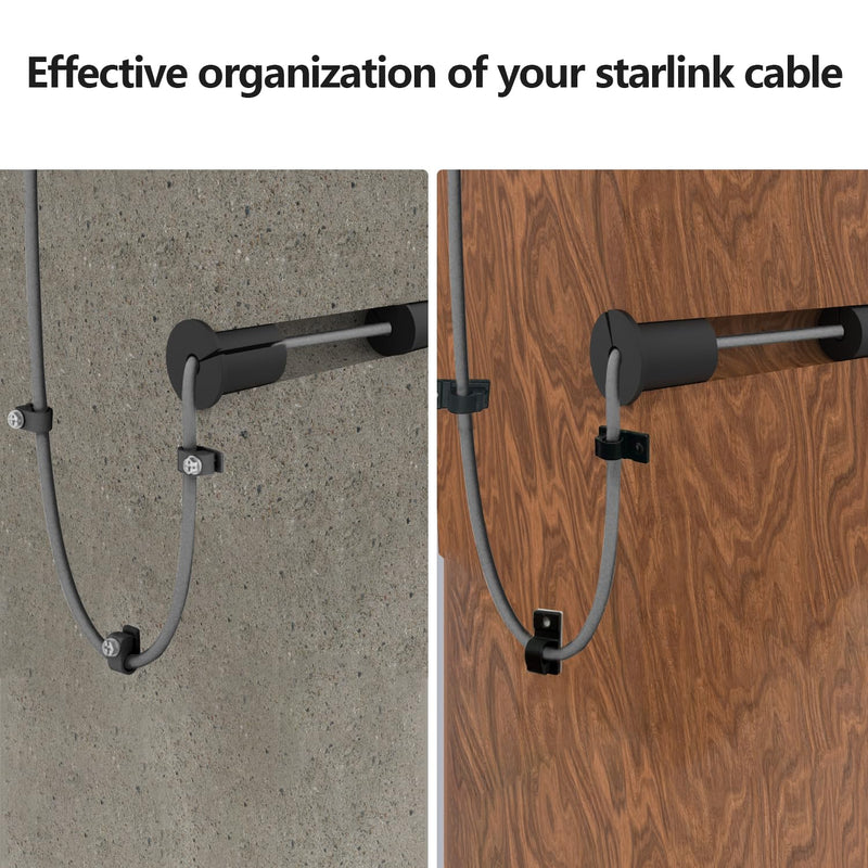 Starlink cable routing kit,starlink ethernet adapter,4pcs star link wall bushing grommets accessories for cable wall pass through with 1" spade drill bit 40pcs wall wire clips