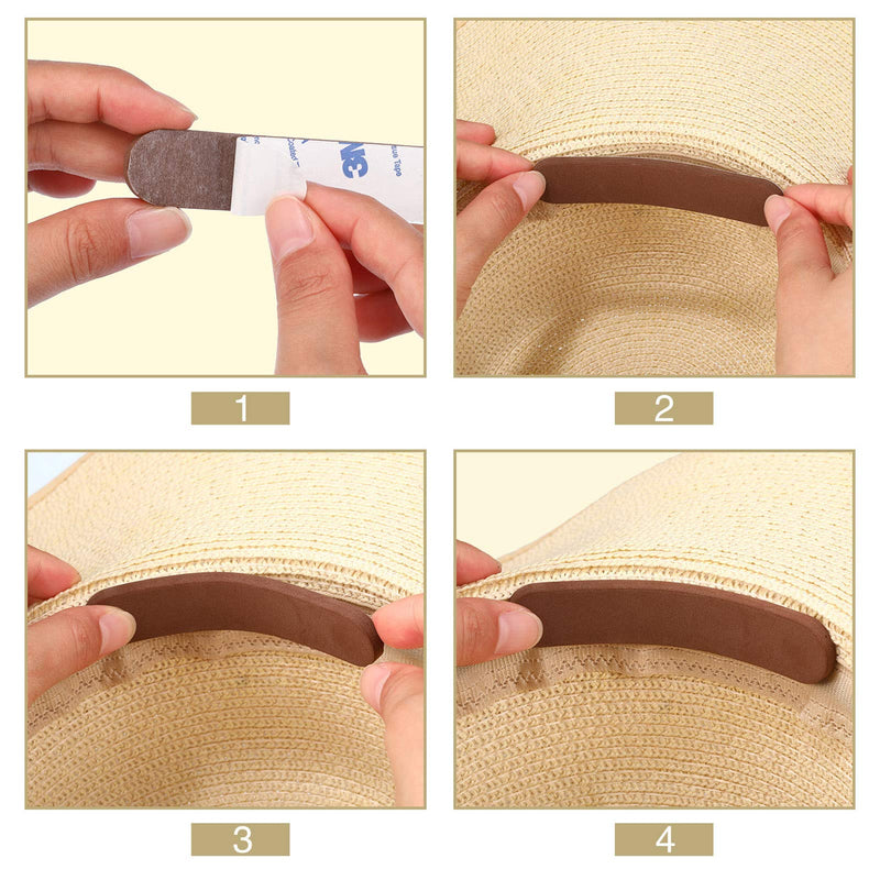 [Australia - AusPower] - Bememo 20 Pieces Hat Size Tape Hat Size Reducer Foam Reducing Tape for Caps Sweatband 4.3 x 0.8 x 0.2 Inch Color Set 2 